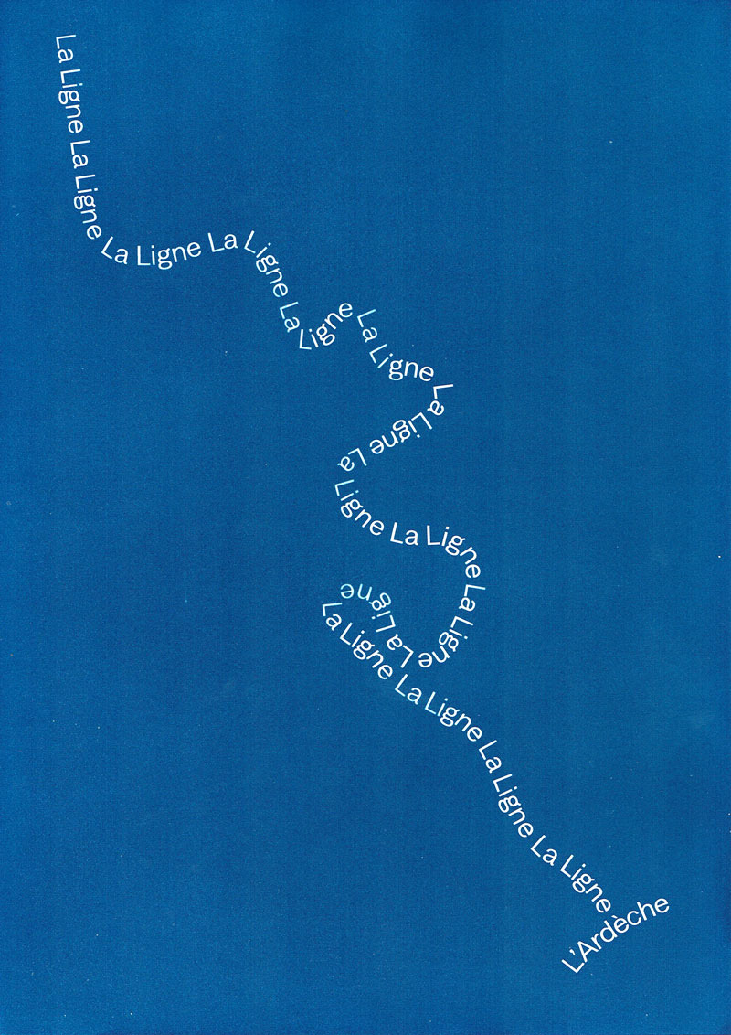 L'affiche &laquo;&nbsp;La Ligne et l'Ard&egrave;che&nbsp;&raquo; de la s&eacute;rie &laquo;&nbsp;Font&nbsp;&raquo;.