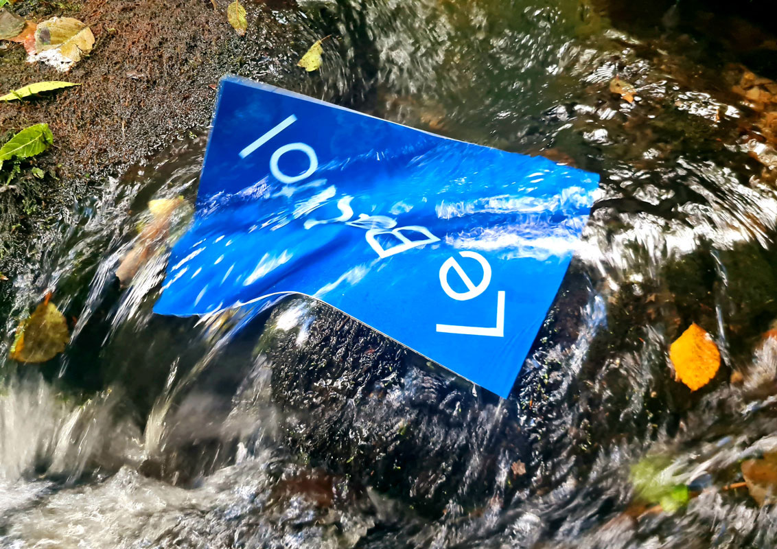 D&eacute;tail de l'affiche &laquo;&nbsp;Le Batifol&nbsp;&raquo; dans l'eau de la rivi&egrave;re du m&ecirc;me nom